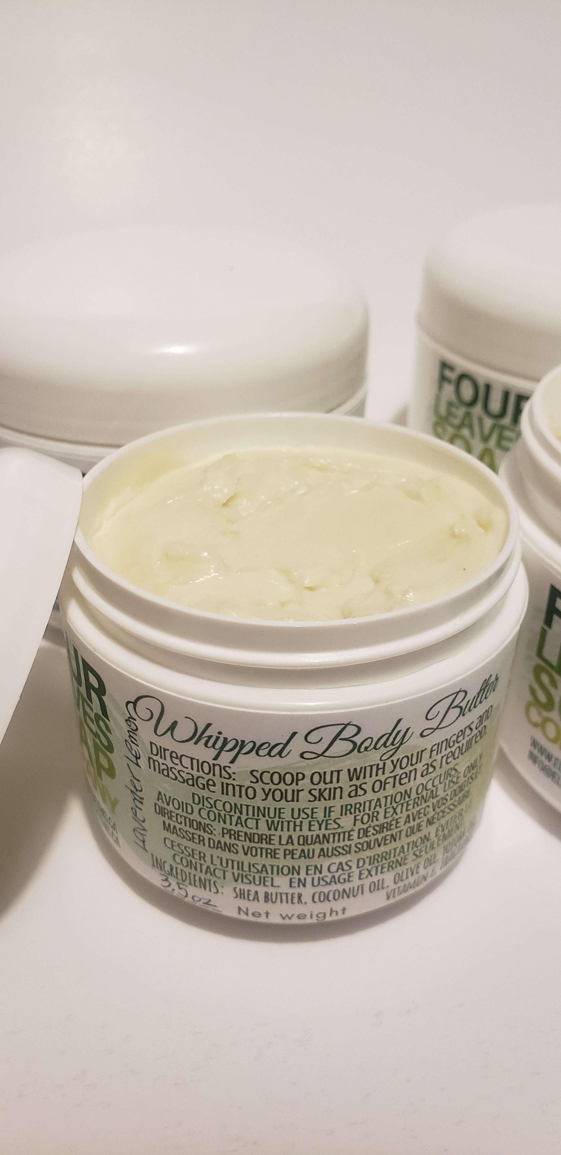 whipped body butter using shea butter, coconut oil and olive oil